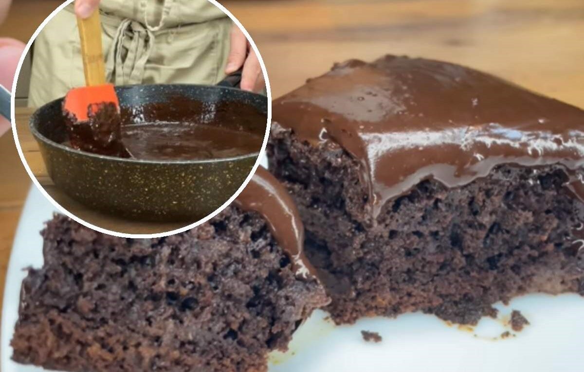 ciasto czekoladowe z patelni