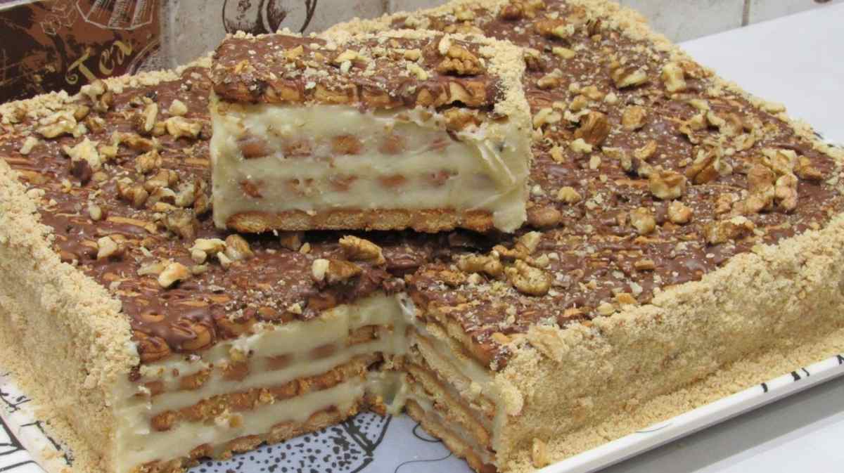 ciasto bez pieczenia na herbatnikach