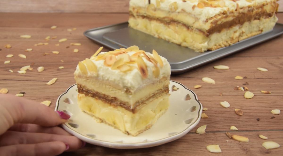 ciasto bez pieczenia Bananowa krówka