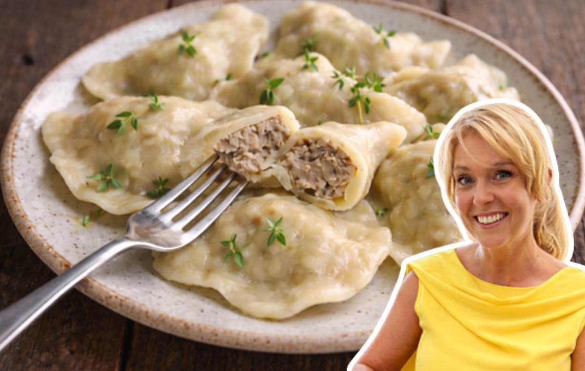Przepis Ewy Wachowicz na pierogi z białą kiełbasą