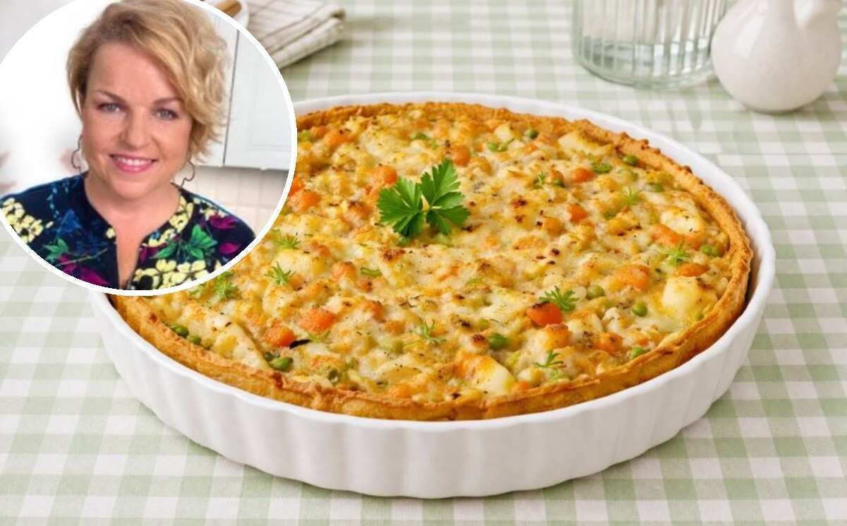 Przepis Katarzyny Bosackiej na tartę z sałatki jarzynowej