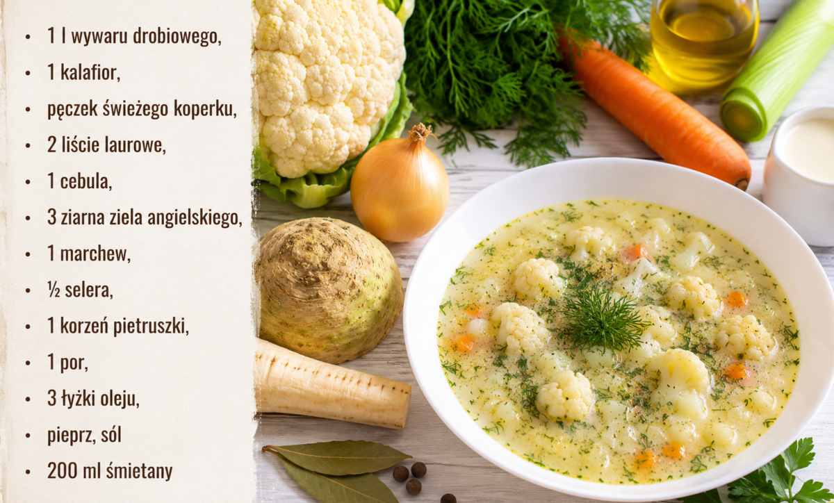 Przepis Karola Okrasy na zupę kalafiorową