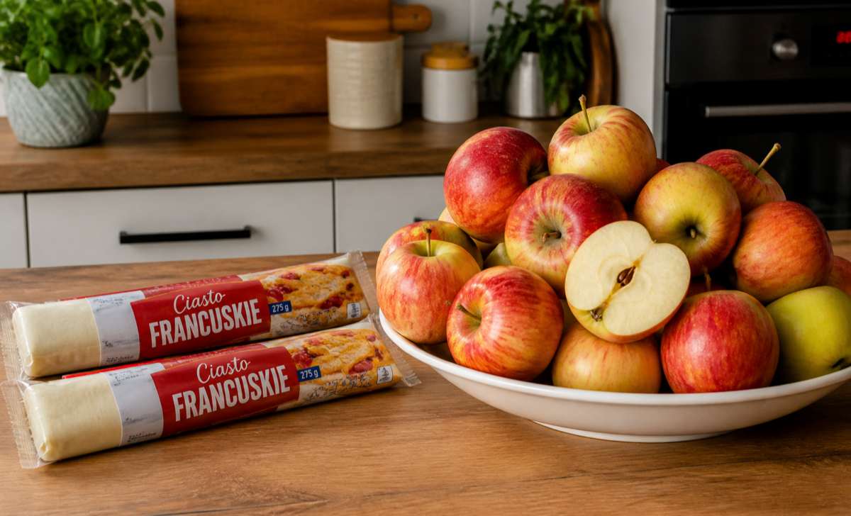 ciasto francuskie i jabłka