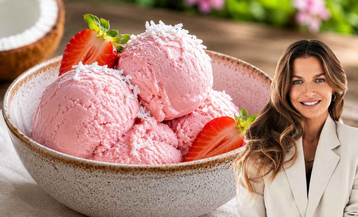 Przepis Anny Lewandowskiej na domowe lody truskawkowe