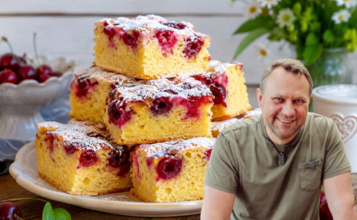 Przepis Tomasza Strzelczyka na ciasto z wiśniami