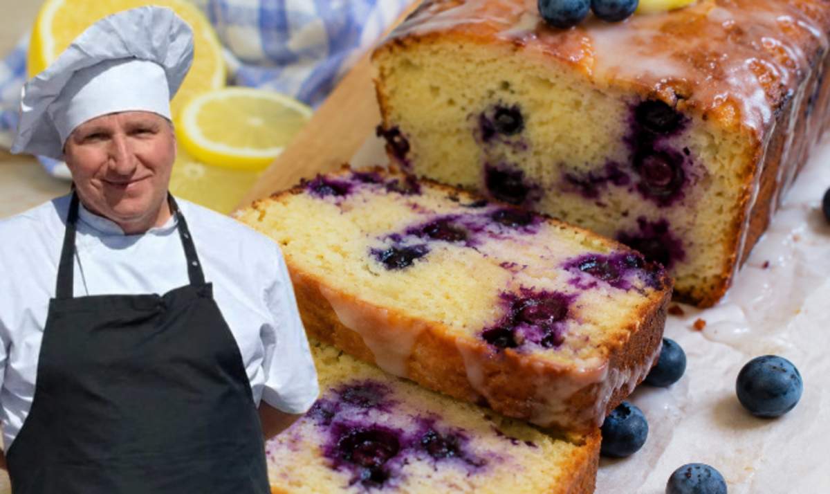 Przepis Remigiusza Rączki na ciasto cytrynowe z borówkami