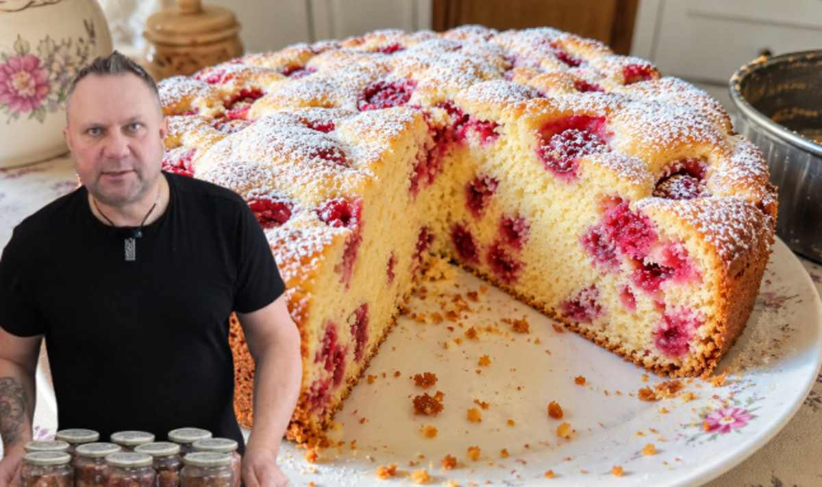 Ciasto z malinami wg Tomasza Strzelczyka
