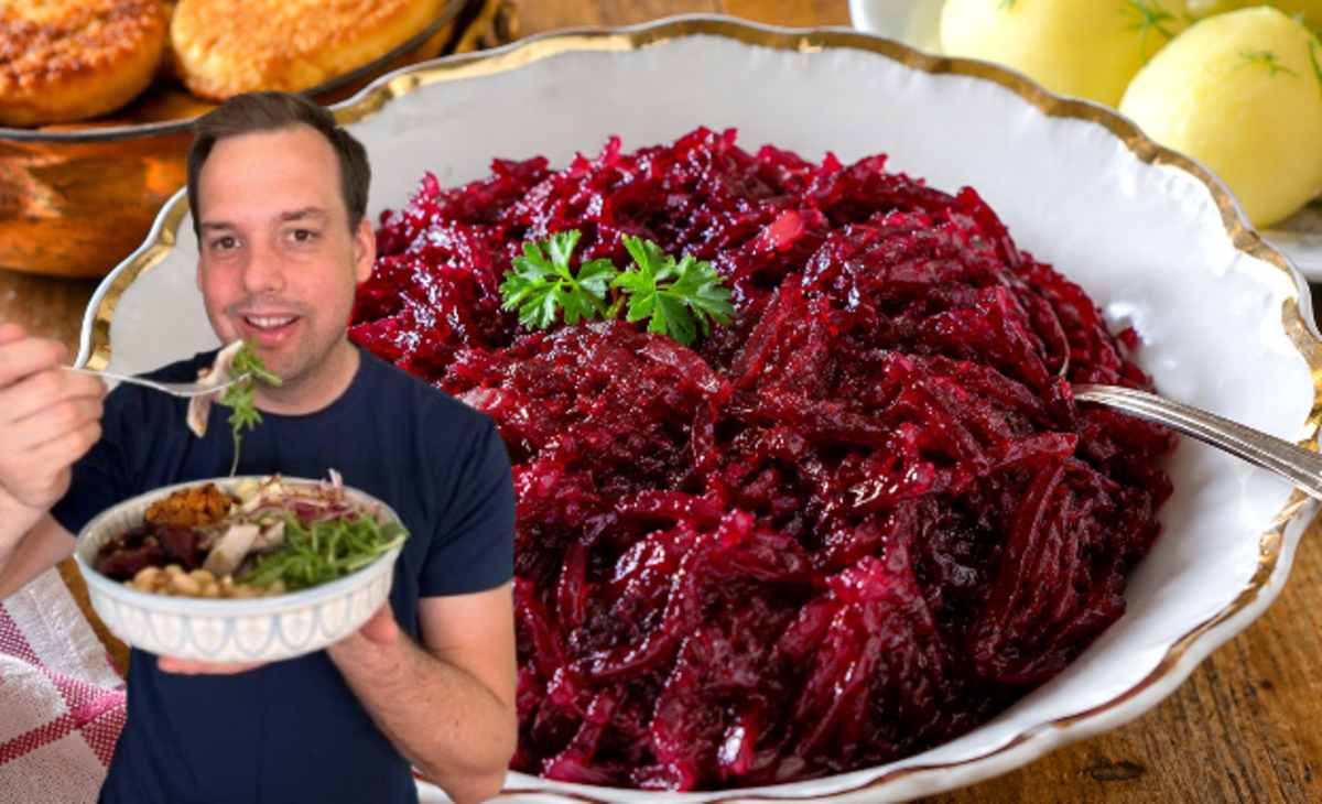 Przepis Jakuba Kuronia na zasmażane buraczki z jabłkiem i cebulą