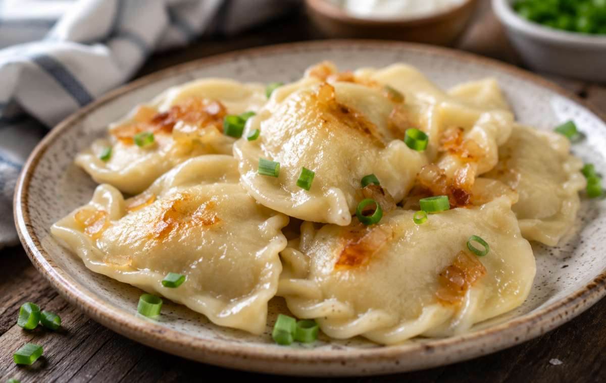 pierogi na talerzu
