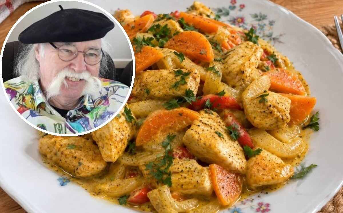 Kurczak w sosie curry z piankami Haribo – przepis Kurta Schellera