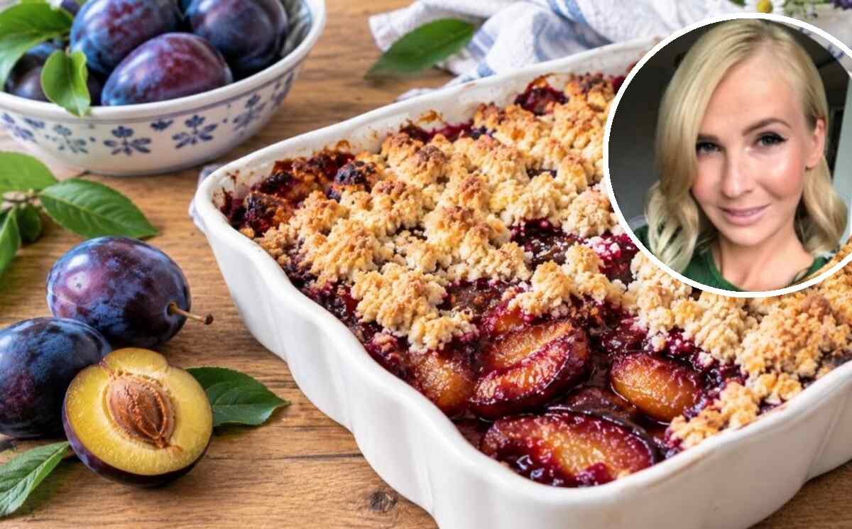 Przepis Edyty Pazury na śliwki pod kruszonką