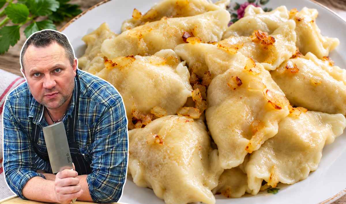 Przepis Tomasza Strzelczyka na pierogi ruskie ze śmietaną zasmażaną